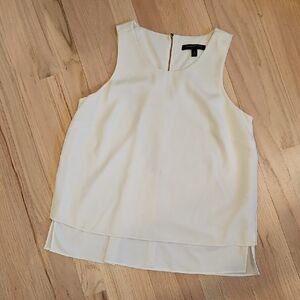 Banana Republic Cream Layered Sleeveless Blouse